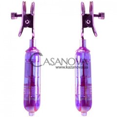 Основное фото Виброзажимы для сосков Kinx Vibrating Nipple Clamps фиолетовые