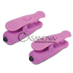 Основное фото Виброзажимы на соски Vibrating Nipple Clamps розовые