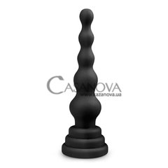 Основне фото Анальний ланцюжок на присосці EasyToys Beaded Cone чорний 16,2 см