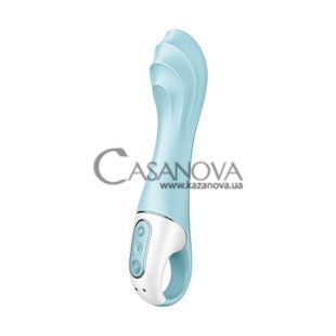 Основне фото Надувний смарт-вібратор Satisfyer Air Pump Vibrator 5+ блакитний 20 см