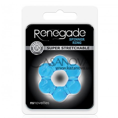 Основне фото Ерекційне кільце Renegade Spinner Ring Super Stretchable блакитне