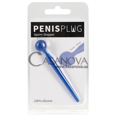 Основне фото Уретральний буж Penis Plug Sperm Stopper синій 9,6 см