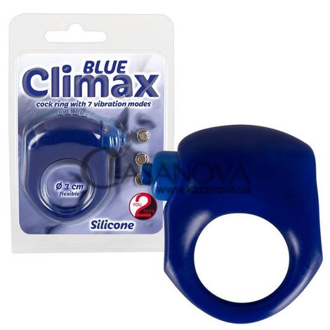 Основне фото Віброкільце Blue Climax Silicone синє