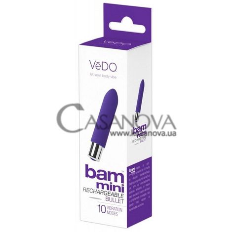 Основное фото Вибропуля Bam Mini фиолетовая 9 см