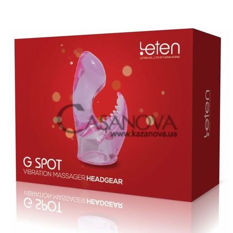 Основное фото Насадка для вибромассажёра Leten G Spot Vibration Massager Headgear SO3604 фиолетовая 10 см