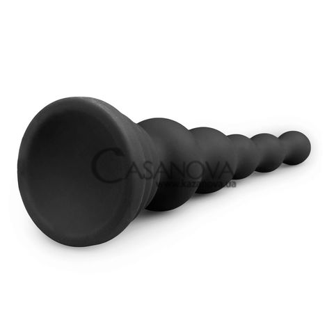 Основное фото Анальная цепочка на присоске EasyToys Beaded Cone чёрная 16,2 см