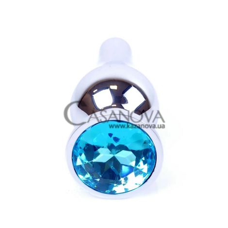 Основне фото Ексклюзивна пробка Jewellery Silver Blue Crystal срібляста 9 см