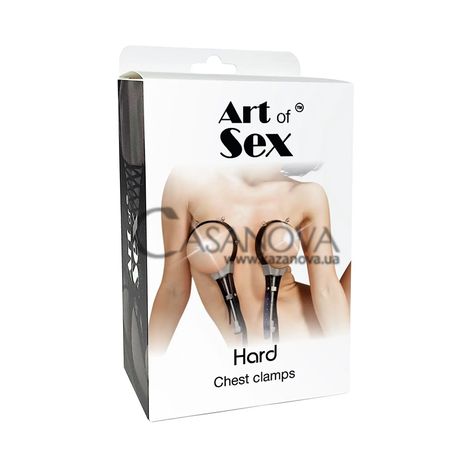 Основне фото Затискачі для грудей з шипами Art of Sex Hard Chest Clamps чорні