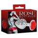 Дополнительное фото Анальная пробка с розой Rose Butt Plug серебристая с красным 9 см