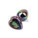 Дополнительное фото Анальная пробка Hi-Basic Rainbow Heart Butt Plug разноцветная 7,1 см