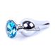 Додаткове фото Ексклюзивна пробка Jewellery Silver Blue Crystal срібляста 9 см