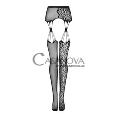 Основное фото Колготки с доступом Obsessive Garter Stockings S821 чёрные