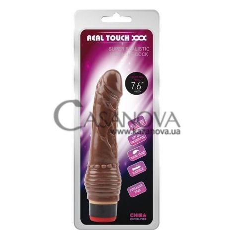 Основне фото Вібратор Real Touch XXX 7,6 Vibe Cock коричневий 19 см