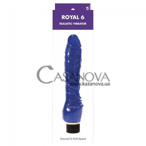 Основное фото Вибратор Royal 6 Realistic Vibrator синий 15 см