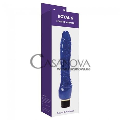 Основное фото Вибратор Royal 6 Realistic Vibrator синий 15 см