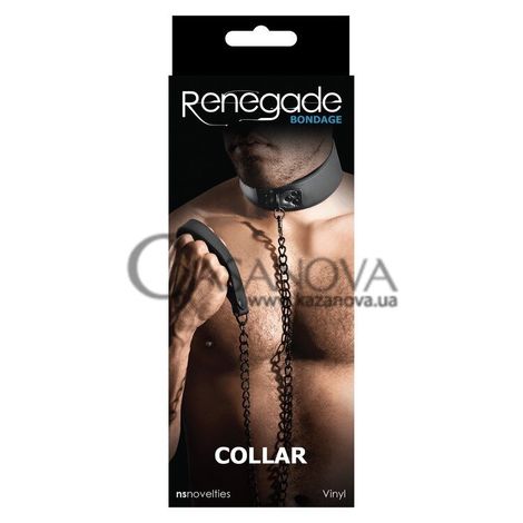 Основне фото Нашийник із повідцем Renegade Bondage Collar чорний