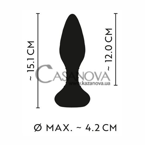 Основное фото Анальная вибропробка с вращением Anos Finest Butt Wear чёрная 15,1 см
