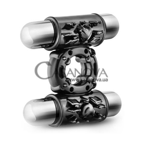 Основное фото Эрекционное кольцо с вибрацией Perfomance Double Mega Bull Ring чёрное