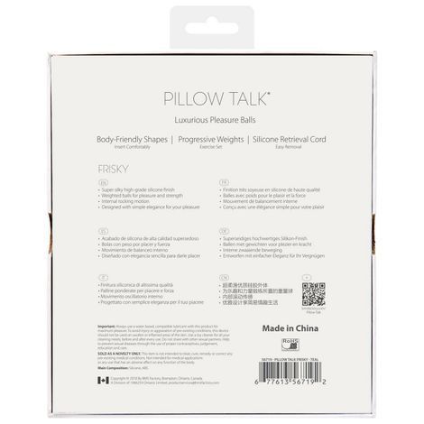 Основное фото Набор вагинальных шариков Pillow Talk Frisky голубой