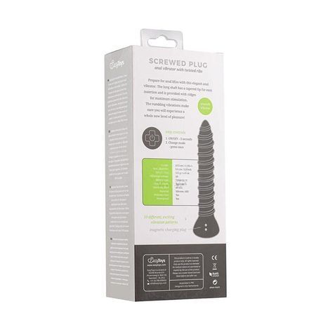 Основне фото Анальний вібратор EasyToys Screwed Plug Anal Vibrator L чорний 15,5 см
