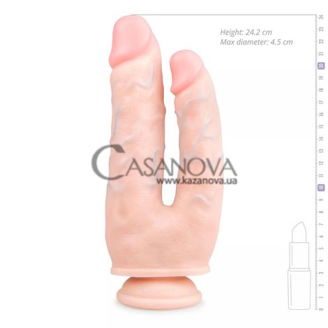 Основне фото Подвійний фалоімітатор EasyToys Double Dildo тілесний 15 см