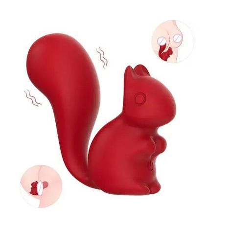 Основне фото Міні-вібратор у вигляді білочки Every Night Toys Debbie червоний 7,2 см