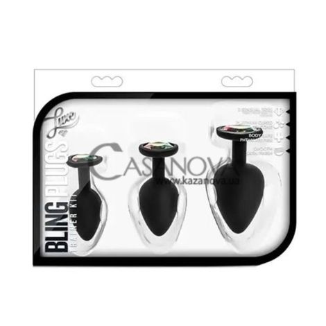 Основное фото Набор анальных пробок Luxe Bling Plugs Trainer Kit чёрный