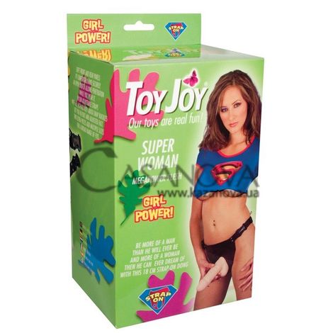 Основне фото Страпон для жінок Super Woman тілесний 18 см