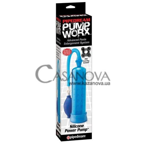 Основное фото Вакуумная помпа Pump Worx Silicone Power Pump голубая