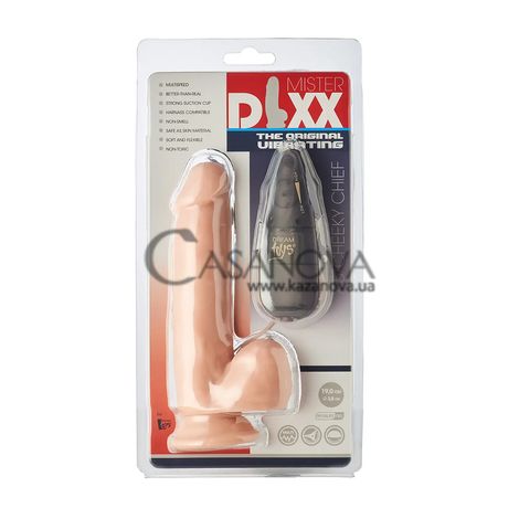 Основне фото Вібратор Dream Toys Mr.Dixx Cheeky Chief 7,5 Vibrating Dildo тілесний 19 см