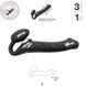Додаткове фото Безремінний страпон з вібрацією Strap-On-Me Vibrating Bendable Strap-On L чорний 21,3 см