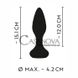 Дополнительное фото Анальная вибропробка с вращением Anos Finest Butt Wear чёрная 15,1 см
