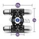 Додаткове фото Ерекційне кільце з вібрацією Perfomance Double Mega Bull Ring чорне