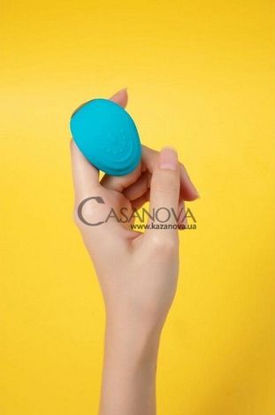 Основное фото Клиторальный вибратор на палец KisToy Queeni голубой 5 см
