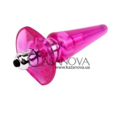 Основное фото Анальная вибропробка Hi Basic Nicole’s Vibra Plug розовая 12,5 см