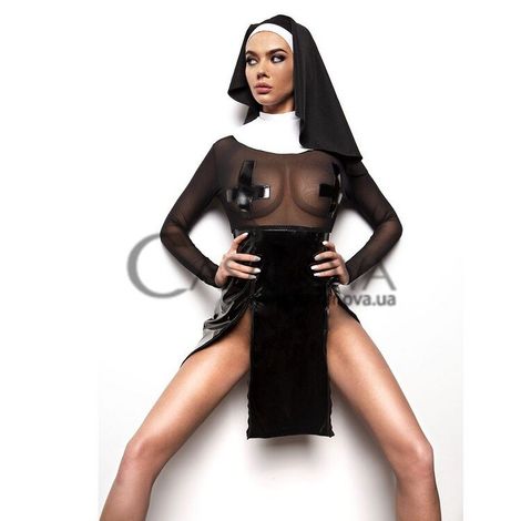 Основне фото Костюм монахині D&A "Скромниця Софі" чорно-білий