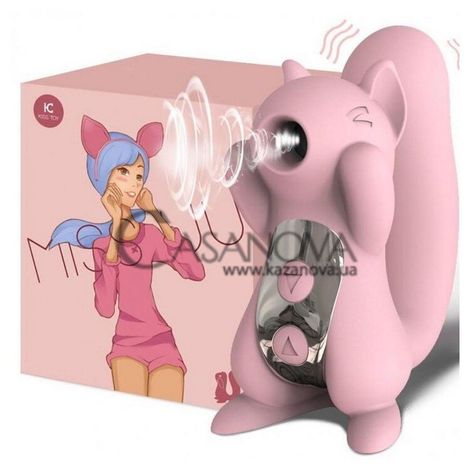 Основное фото Вакуумный вибростимулятор клитора KisToy Miss UU розовый 10,5 см