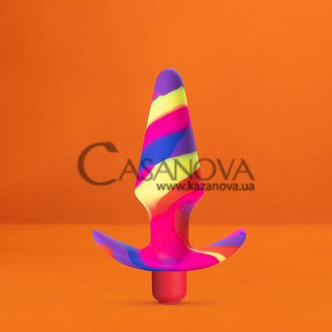 Основное фото Анальная пробка с вибрацией Avant Free Spirit Scarlet разноцветная 12,7 см