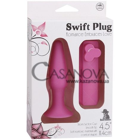 Основное фото Анальная пробка с вибрацией Swift Plug розовая 11,4 см