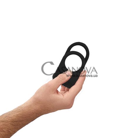 Основне фото Подвійне ерекційне віброкільце EasyToys Admire Ring чорне