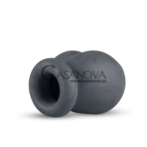 Основное фото Насадка для мошонки Boners Liquid Silicone Ball Pouch серая 6,5 см