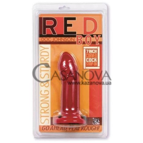 Основное фото Полый страпон Red Boy красный 17,8 см