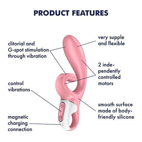 Основне фото Смарт вібратор кролик Satisfyer Hug Me рожевий 21 см