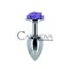 Додаткове фото Анальна пробка з віброкулею Lux Active Purple Rose Anal Plug срібляста з фіолетовим 7,6 см