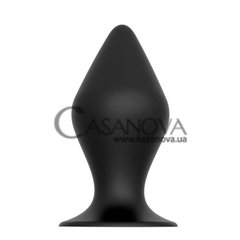 Основне фото Анальна пробка на присосці Silicone Plug With Suction Cup чорна 14,6 см