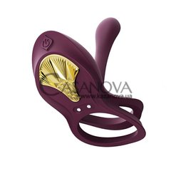 Основное фото Двойное виброкольцо с вагинальным отростком Zalo Bayek фиолетовое
