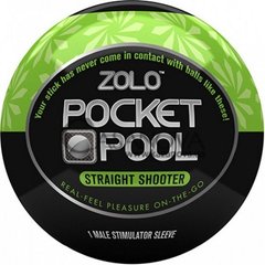 Основное фото Мастурбатор Zolo Pocket Pool Straight Shooter зелёный