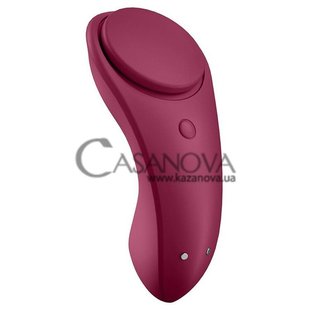 Основное фото Клиторальный вибратор для трусиков Satisfyer Sexy Secret бордовый 8,6 см