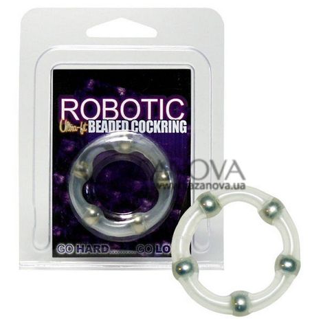 Основное фото Эрекционное кольцо Robotic Beaded Cockring прозрачное