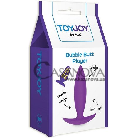 Основне фото Анальна пробка Bubble Butt Player Starter фіолетова 10 см